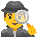 man-detective Emoji google