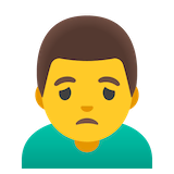 man-frowning Emoji google