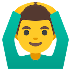 🙆‍♂️ Man Gesturing OK Emoji on Google Android and Chromebooks
