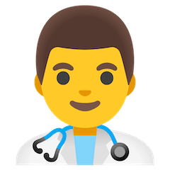 👨‍⚕️ Profissional de saúde (homem) Emoji nos Google Android, Chromebooks