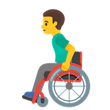 man-in-manual-wheelchair Emoji google