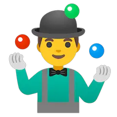 Man Juggling Emoji on Google Android and Chromebooks