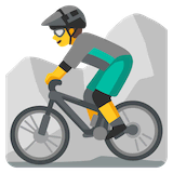 man-mountain-biking Emoji google