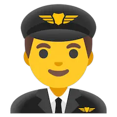 👨‍✈️ Пилот мужчина Эмодзи на Google Android и Chromebook