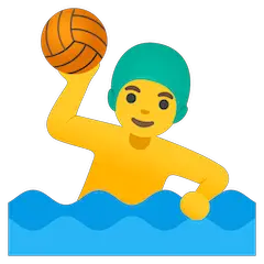 Man Playing Water Polo Emoji on Google Android and Chromebooks