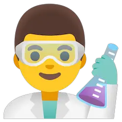 Man Scientist Emoji on Google Android and Chromebooks