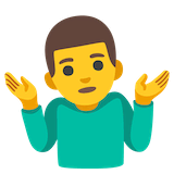 man-shrugging Emoji google