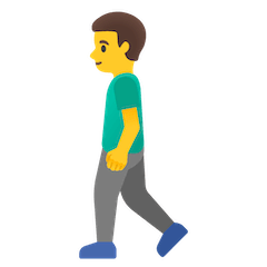 🚶‍♂️ Uomo che attraversa la strada Emoji su Google Android, Chromebooks
