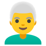 man-white-haired Emoji google