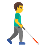 man-with-white-cane-facing-right Emoji google
