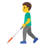 man-with-white-cane Emoji google