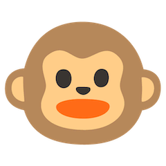 Muso di scimmia Emoji Google Android, Chromebook