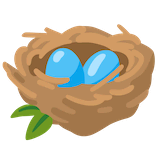 nest-with-eggs Emoji google