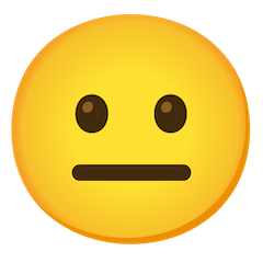 😐 Neutral Face Emoji on Google Android and Chromebooks