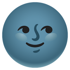 Luna nuova con volto Emoji Google Android, Chromebook
