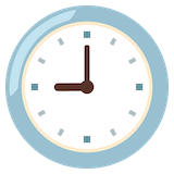 nine-oclock Emoji google