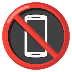 Пользоваться мобильным телефоном запрещено Эмодзи на Google Android и Chromebook