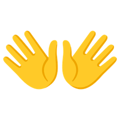 👐 Open Hands Emoji on Google Android and Chromebooks