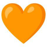 orange-heart Emoji google