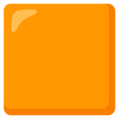 Carré orange Émoji Google Android, Chromebook