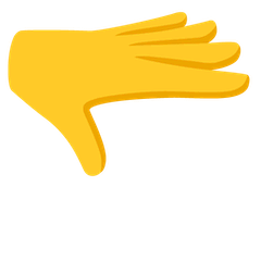 Palm Down Hand Emoji on Google Android and Chromebooks