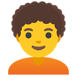 person-curly-hair Emoji google