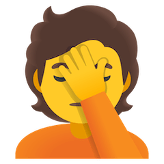 🤦 Человек, закрывающий лицо рукой Эмодзи на Google Android и Chromebook