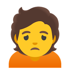 Persona con el ceño fruncido Emoji Google Android, Chromebook