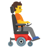 person-in-motorized-wheelchair-facing-right Emoji google