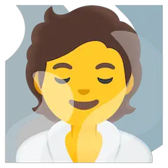 🧖 Persona che fa la sauna Emoji su Google Android, Chromebooks