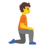 person-kneeling-facing-right Emoji google