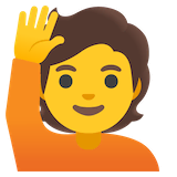 person-raising-hand Emoji google