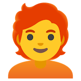 person-red-hair Emoji google