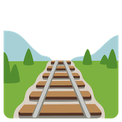 Железнодорожный путь Эмодзи на Google Android и Chromebook
