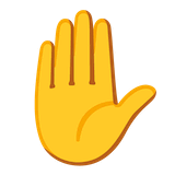 raised-hand Emoji google