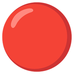 Círculo vermelho Emoji Google Android, Chromebook