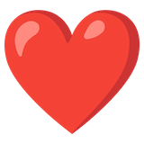 red-heart Emoji google