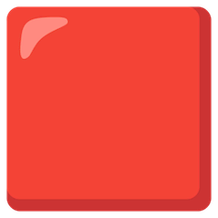 Rotes Quadrat Emoji Google Android, Chromebook