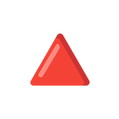 Triângulo vermelho apontado para cima Emoji Google Android, Chromebook