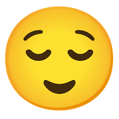 😌 Relieved Face Emoji on Google Android and Chromebooks