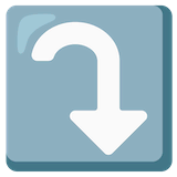 right-arrow-curving-down Emoji google