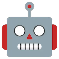 Robotergesicht Emoji Google Android, Chromebook