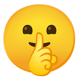shushing-face Emoji google