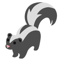 Skunk Emoji on Google Android and Chromebooks