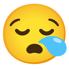 Faccina assonnata Emoji Google Android, Chromebook