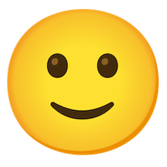 🙂 Cara ligeramente sonriente Emoji en Google Android, Chromebooks