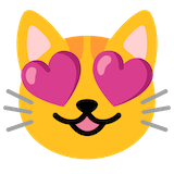 smiling-cat-with-heart-eyes Emoji google