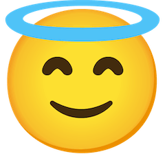 Smiling Face With Halo Emoji on Google Android and Chromebooks