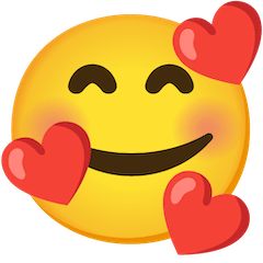 🥰 Lächelndes Gesicht mit Herzen Emoji auf Google Android, Chromebook