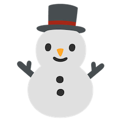 Снеговик Эмодзи на Google Android и Chromebook